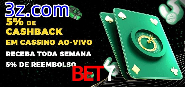 Promoções do cassino ao Vivo BET7